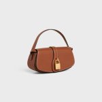 CLUTCH ON STRAP TABOU IN SMOOTH CALFSKIN TAN - Image 2